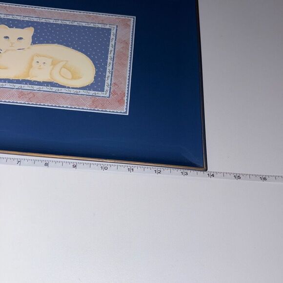 Metal  Decorative Tray with White Cat - Picture 8 of 11